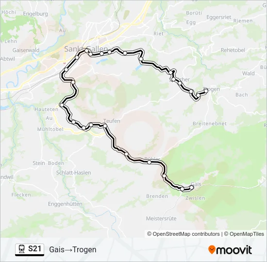 S21 Train Line Map