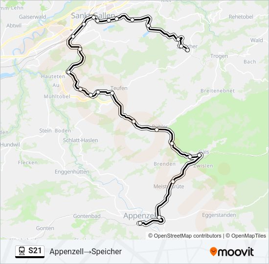 S21 Train Line Map