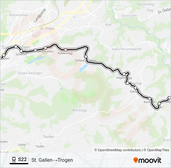 S22 Train Line Map
