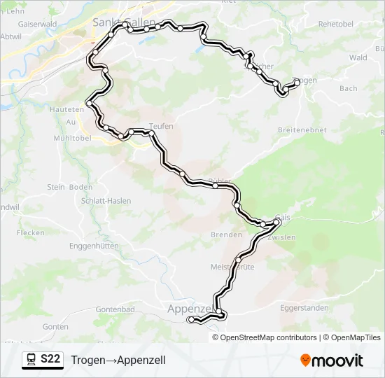 S22 Train Line Map