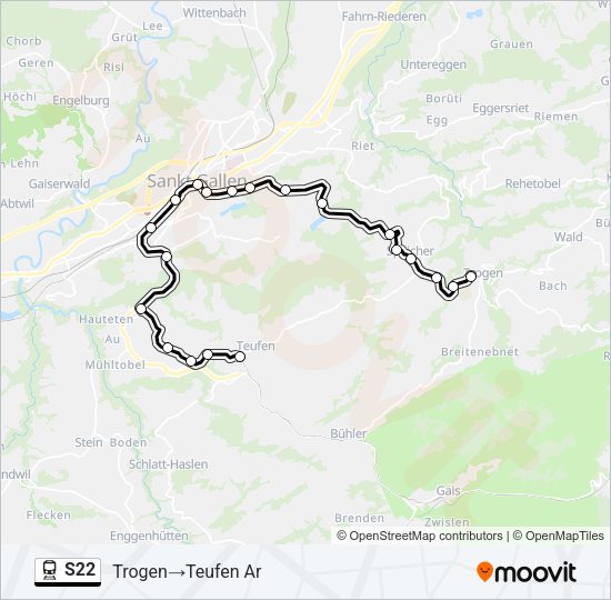S22 Train Line Map