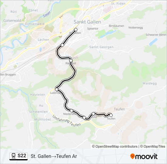 S22 Train Line Map