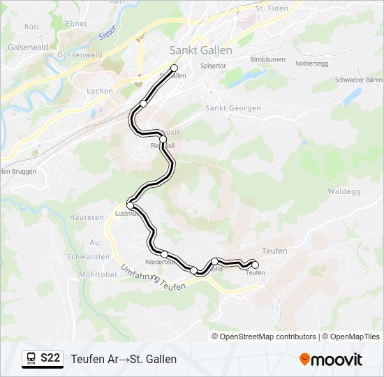 S22 Train Line Map