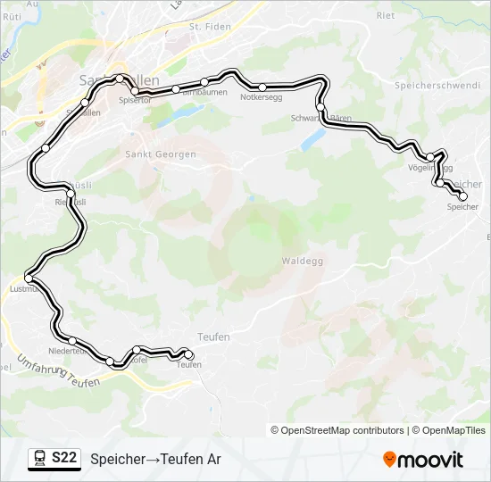 S22 Train Line Map