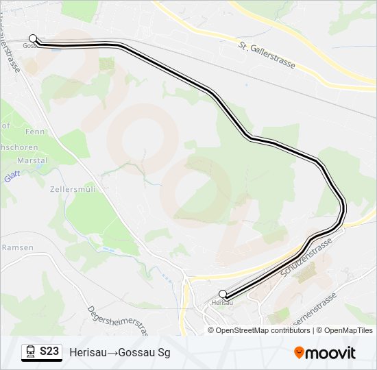 S23 Train Line Map