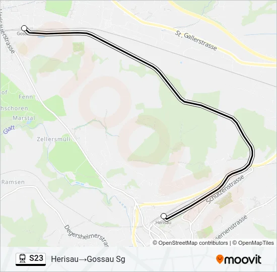 S23 Train Line Map