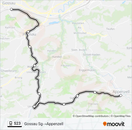 S23 Train Line Map