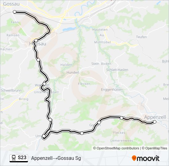 S23 Train Line Map