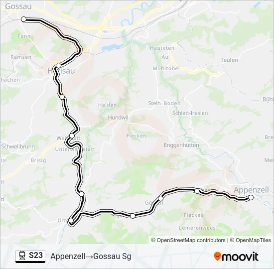 S23 Train Line Map
