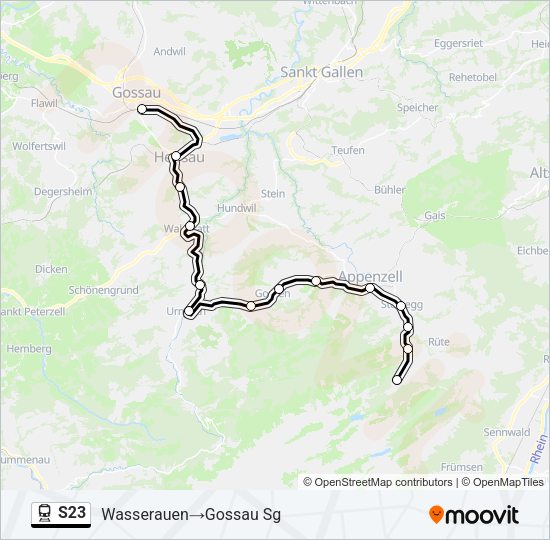 S23 Train Line Map
