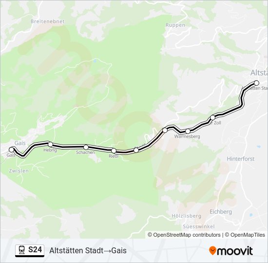 S24 Train Line Map
