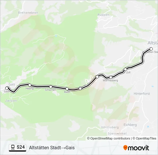 S24 Train Line Map