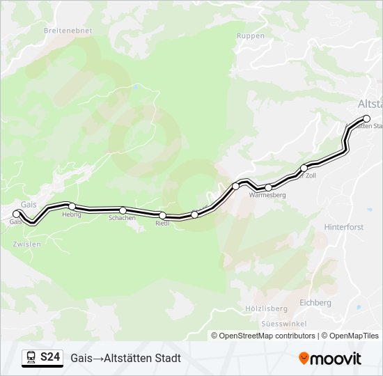 S24 Train Line Map