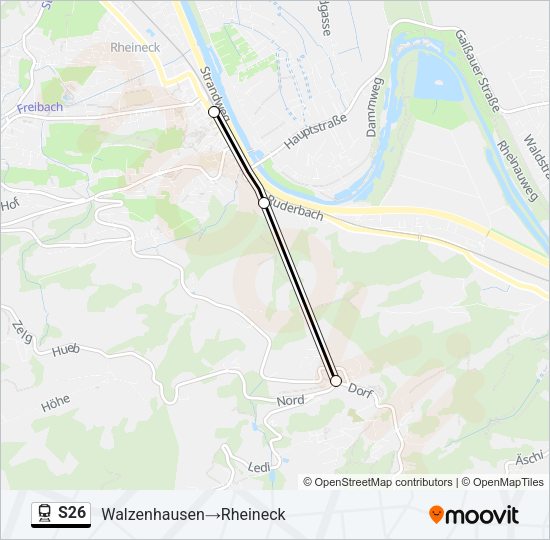 S26 Train Line Map