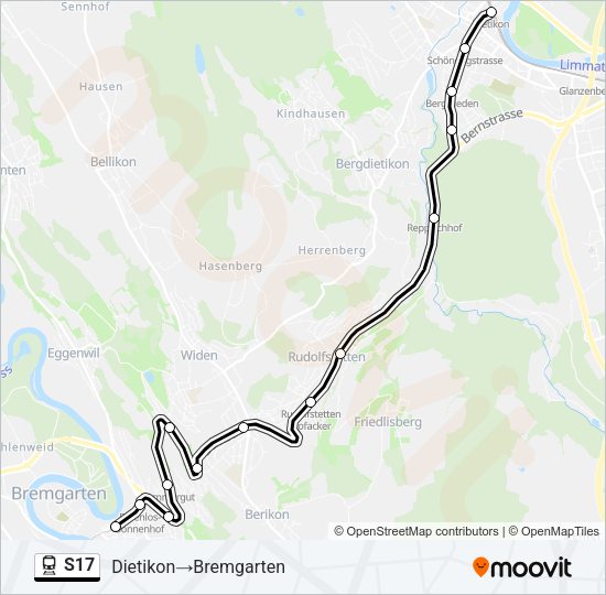 S17 Train Line Map