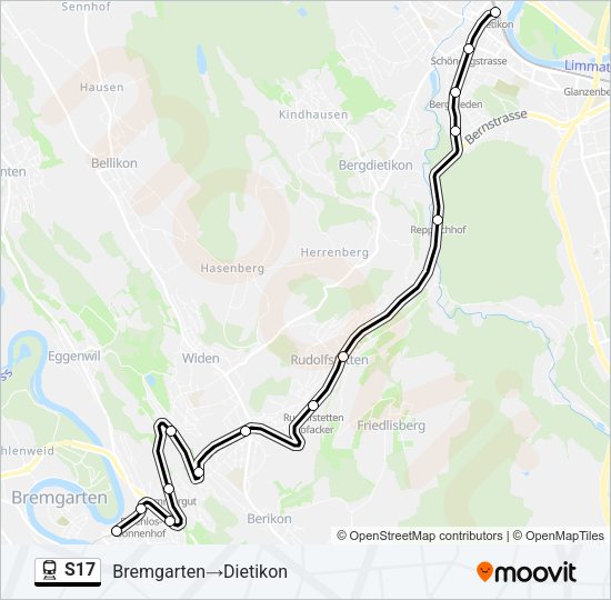 S17 Train Line Map