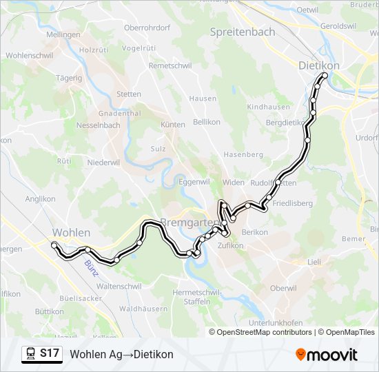 S17 Train Line Map
