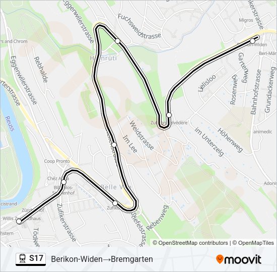 S17 Train Line Map