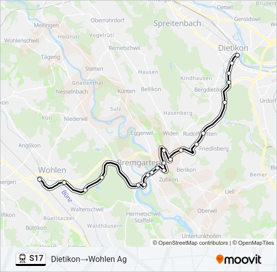S17 Train Line Map
