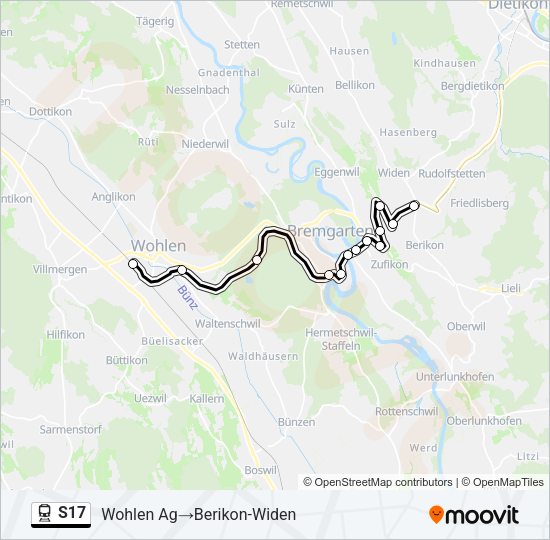 S17 Train Line Map