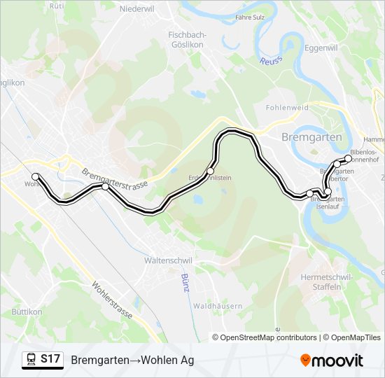 S17 Train Line Map