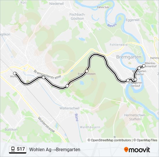 S17 Train Line Map