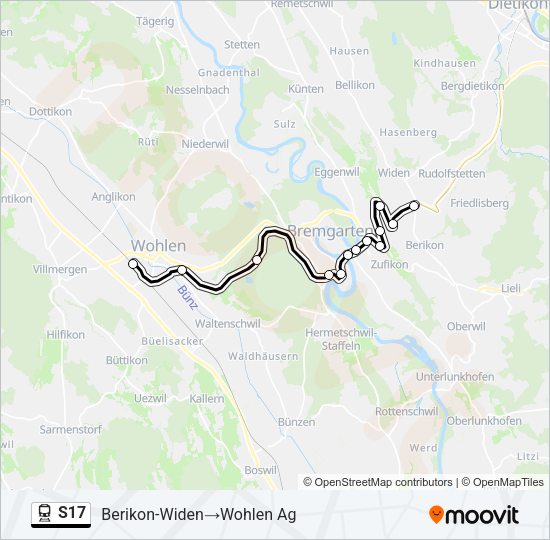 S17 Train Line Map