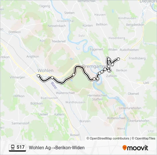 S17 Train Line Map