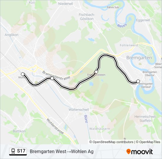 S17 Train Line Map
