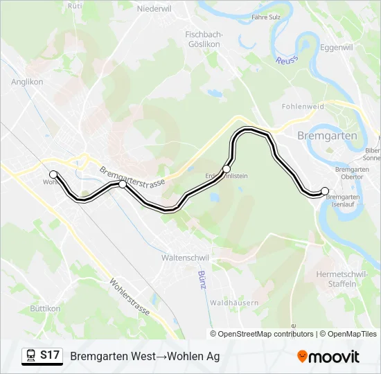 S17 Train Line Map