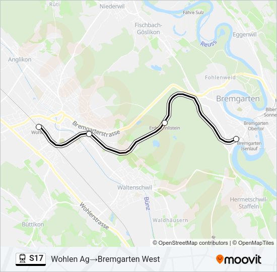 S17 Train Line Map