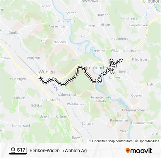 S17 Train Line Map