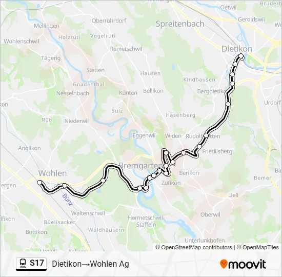 S17 Train Line Map
