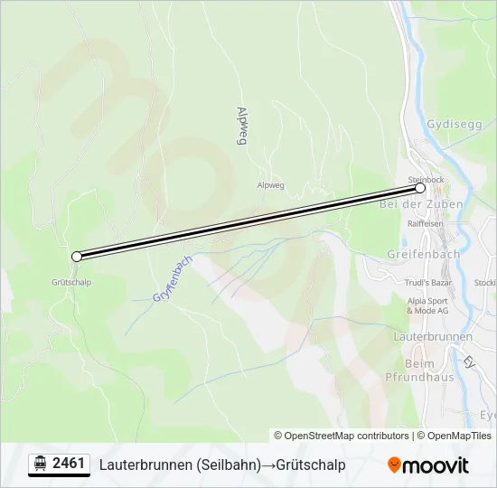 2461 Cable Car Line Map