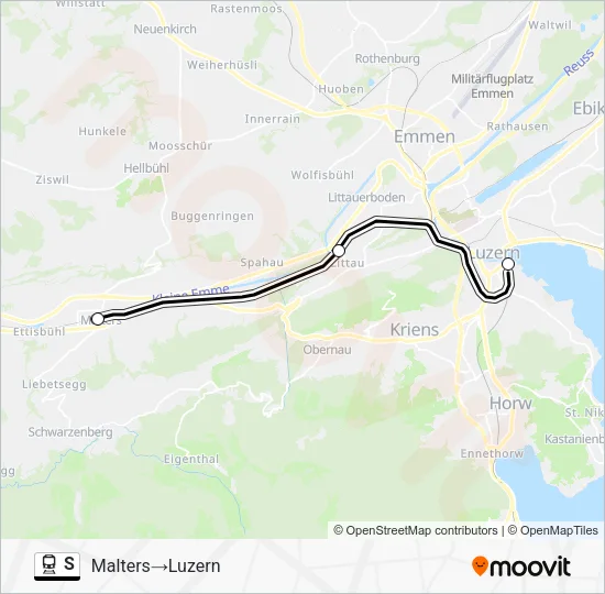 S Train Line Map