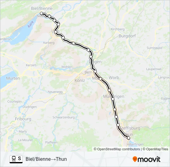 S Train Line Map