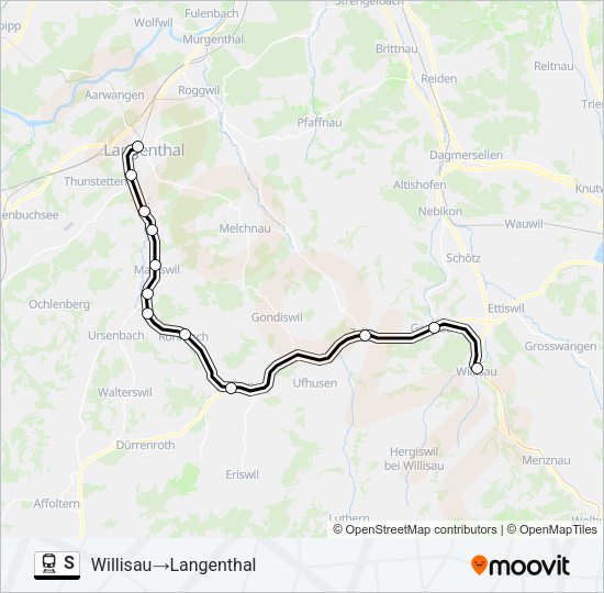S Train Line Map