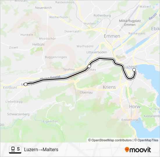 S Train Line Map