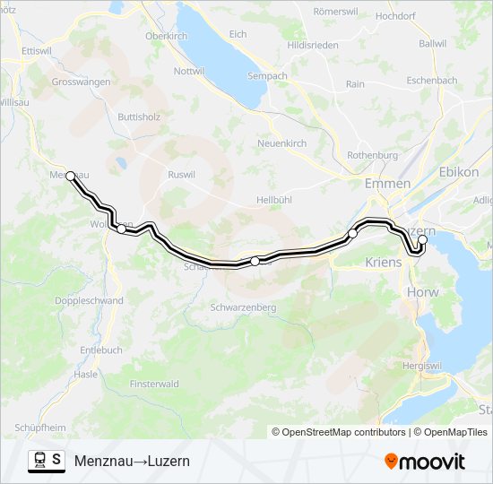 S Train Line Map