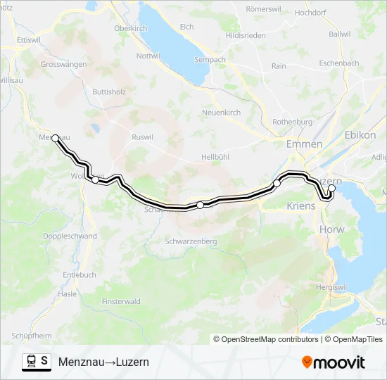 S Train Line Map