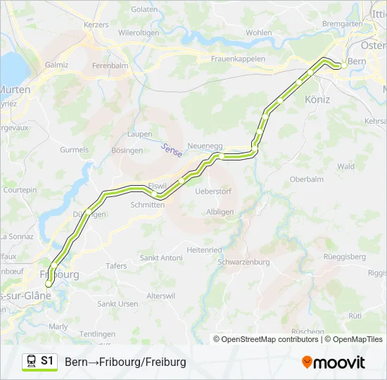 S1 Train Line Map