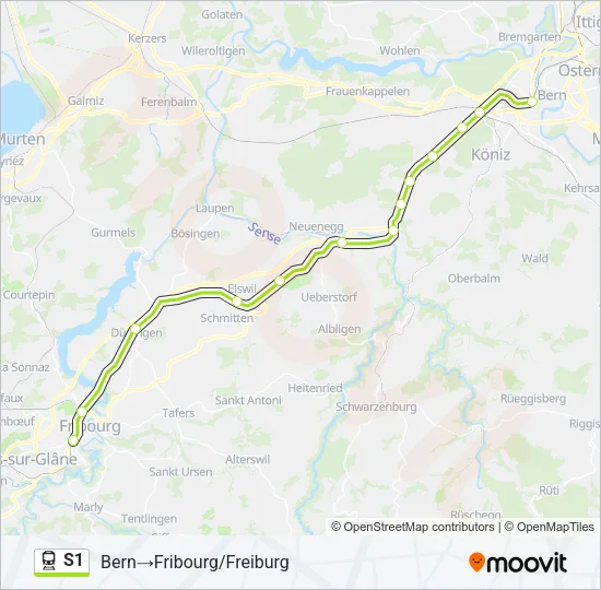 S1 Train Line Map