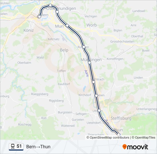 S1 Train Line Map