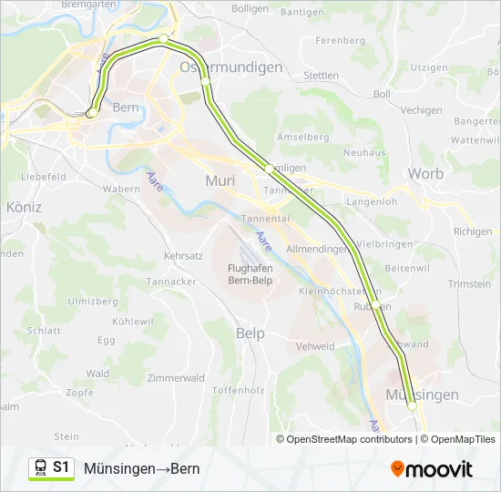S1 Train Line Map