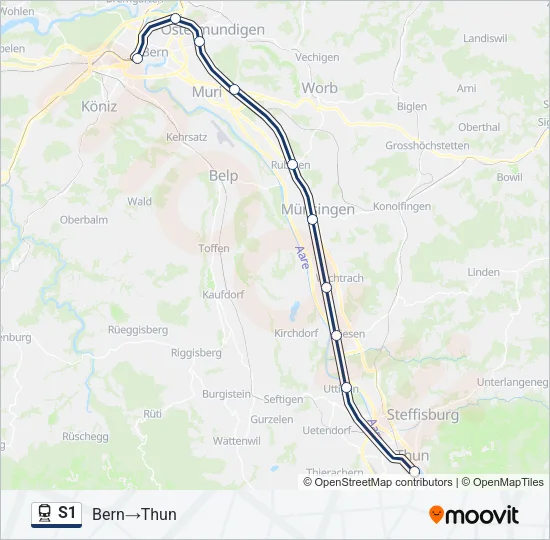 S1 Train Line Map