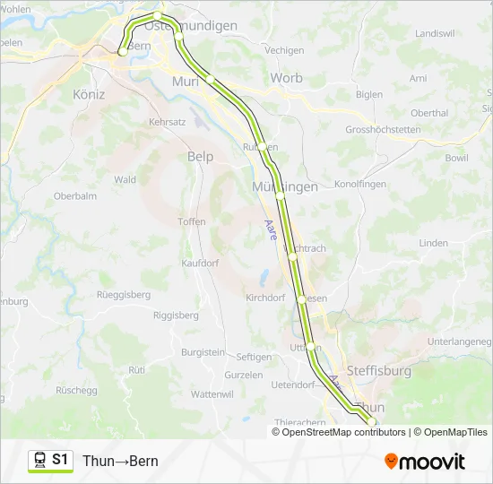 S1 Train Line Map