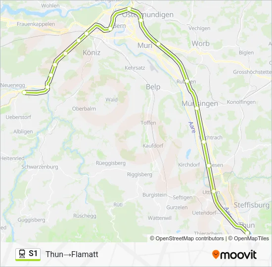 S1 Train Line Map