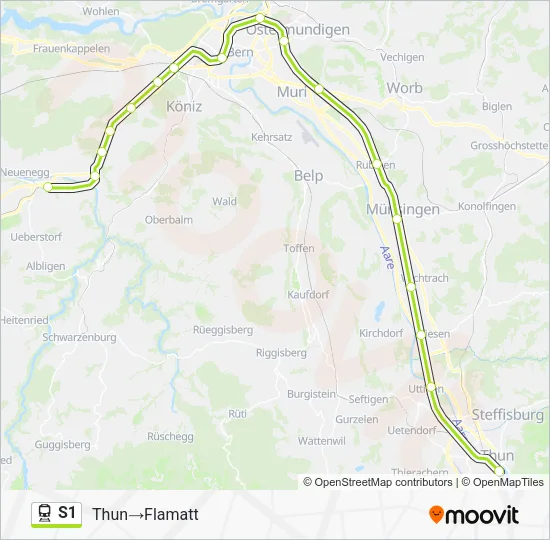 S1 Train Line Map