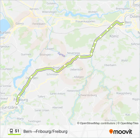 S1 Train Line Map