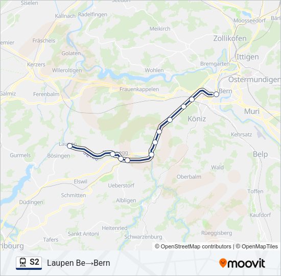 S2 Train Line Map